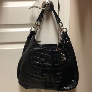 2009 Coach Black Exotic Croc Ltd Edition Maggie